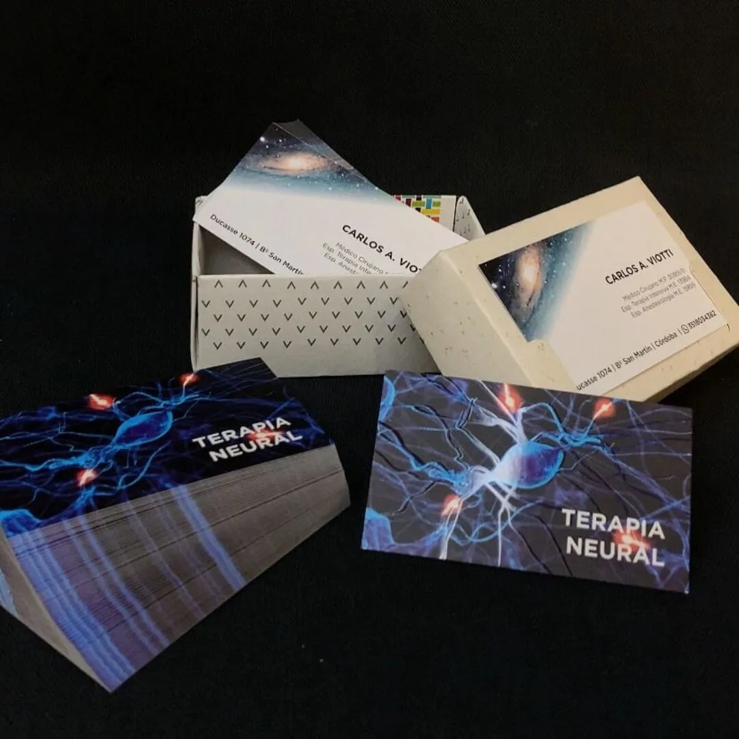 Muestra de tarjetas personalizadas para marca