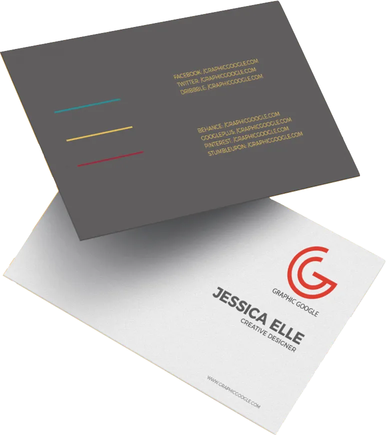 Tarjeta de presentación flotante